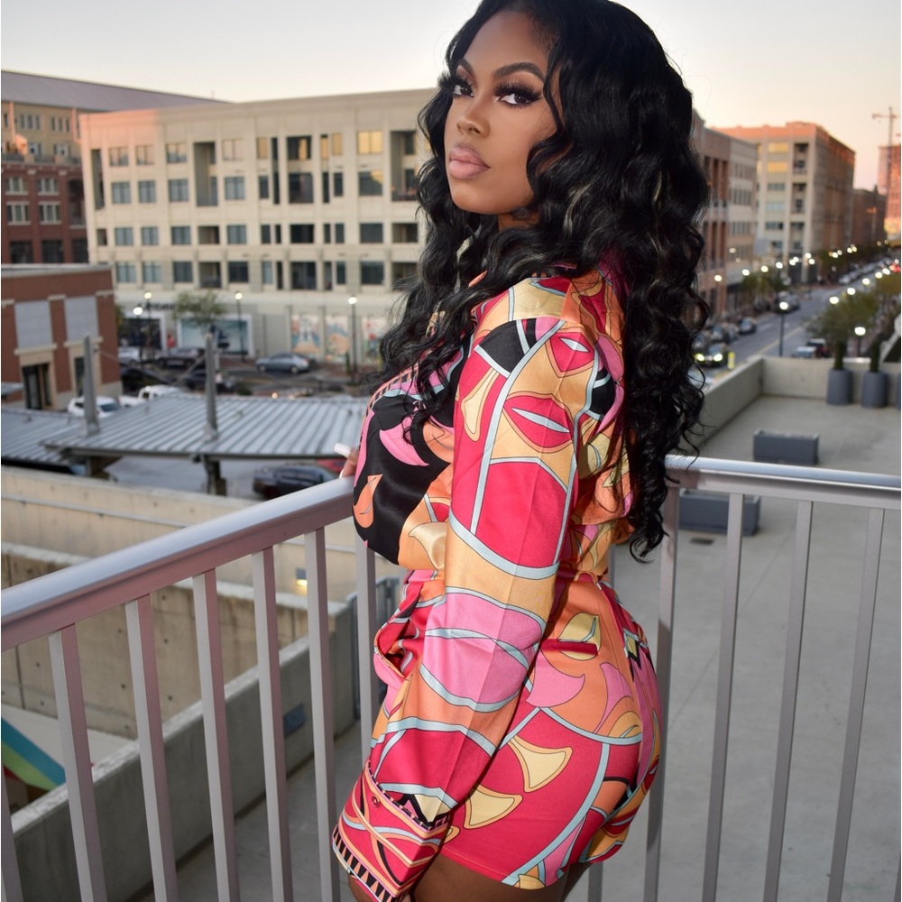 Two Piece Multi Color Short Set - Picture 8 of 14